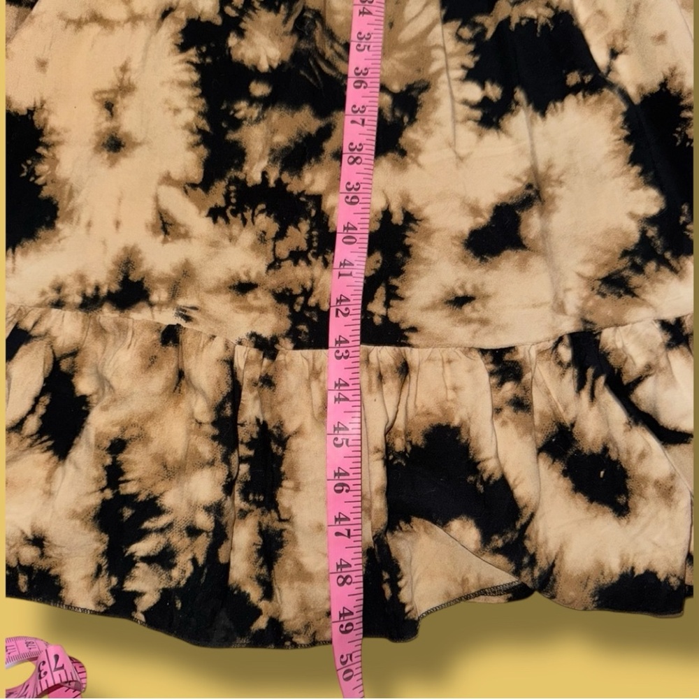 Anthropologie Black and Tan Faded Rose Strapless Maxi Dress - Picture 11 of 16